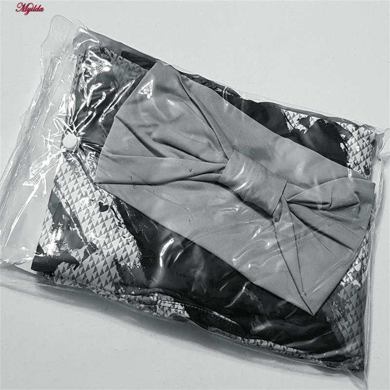 ست تاپ و شلوارک ورزشی زنانه رنگ طوسی به همراه هدبند مدل 5215-746P-1 ماییلدا