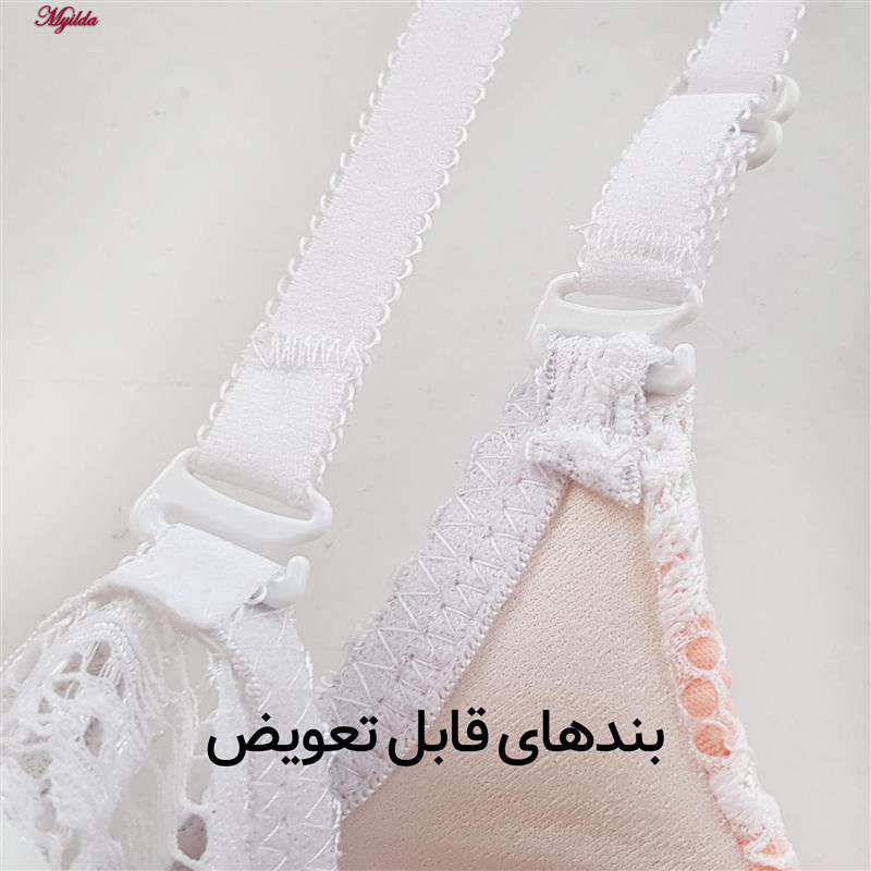 ست شورت و سوتین زنانه مدل پوش آپ فنردار کاپ اسفنجی بند متحرک رنگ گلبهی پانیذ کد 4689-10 ماییلدا