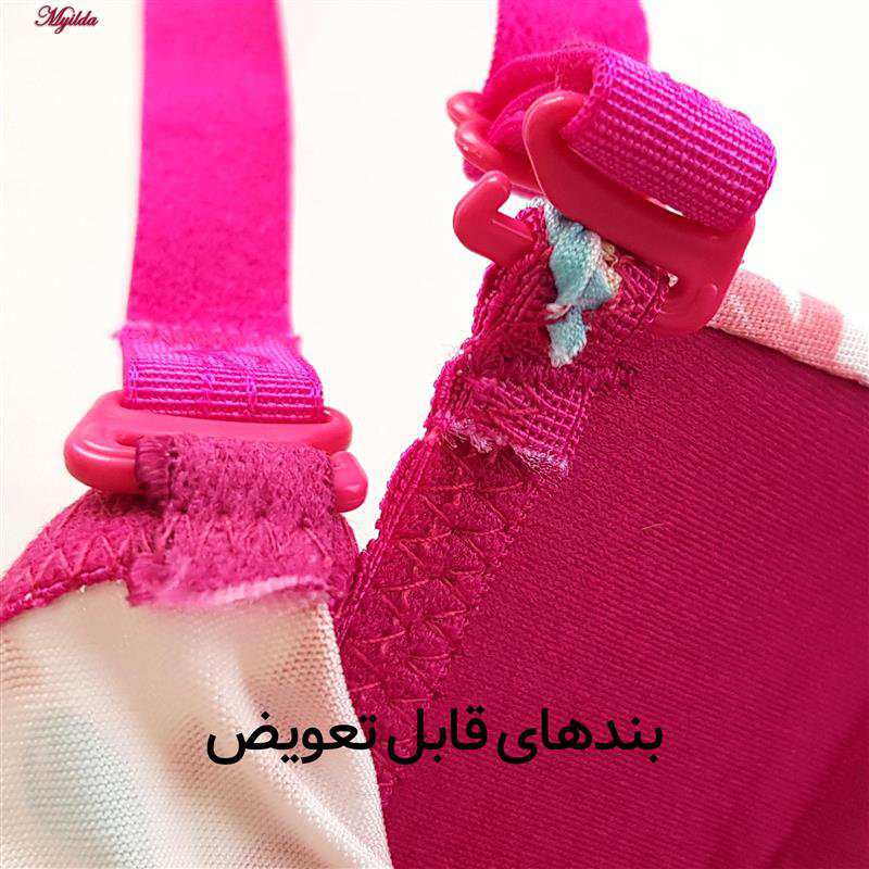 ست شورت و سوتین زنانه مدل پوش آپ فنردار کاپ اسفنجی بند متحرک لنا ژنکن کد 4378-13 ماییلدا