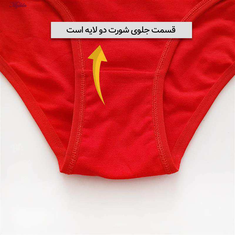 شورت زنانه رنگ قرمز ماییلدا مدل 4830بسته شش عددی