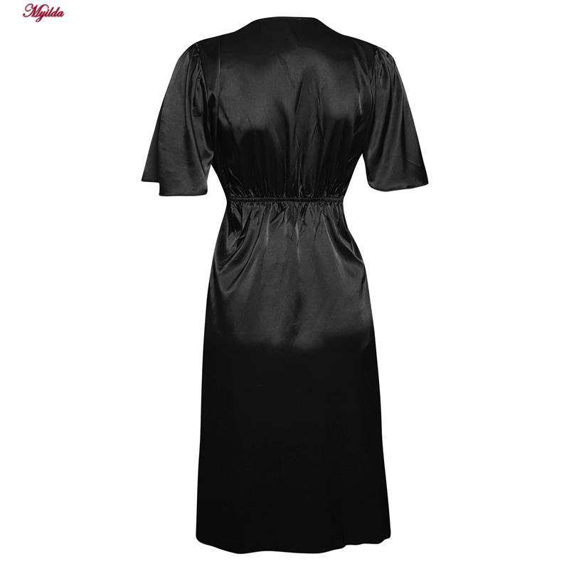 لباس خواب زنانه رنگ مشکی مدل 5246-F08 ماییلدا