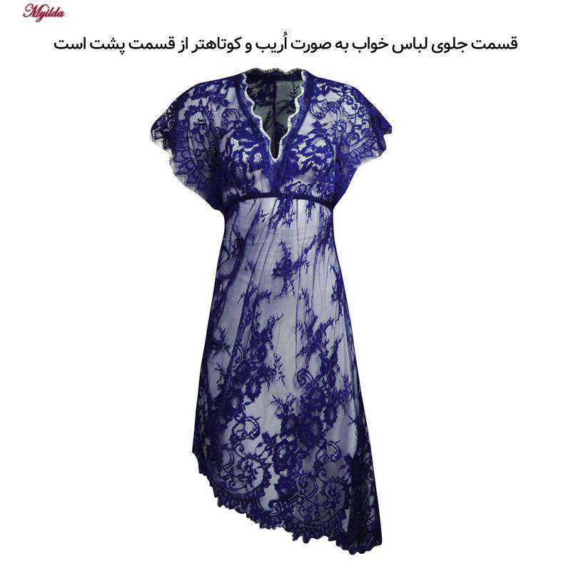 لباس خواب زنانه رنگ سرمه ای مدل 5245-1908 ماییلدا