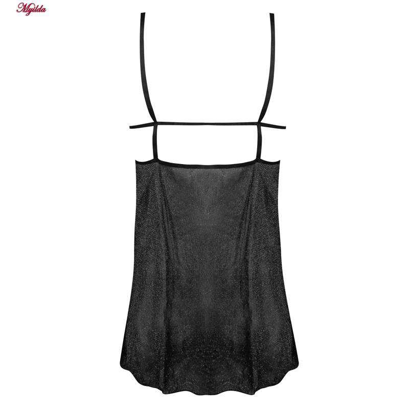 لباس خواب زنانه رنگ مشکی مدل 5244-2097 ماییلدا