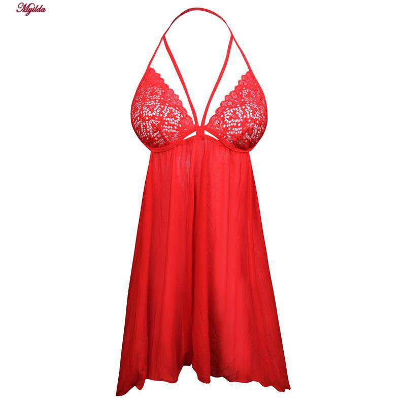 لباس خواب زنانه رنگ قرمز مدل 5241-2222 ماییلدا