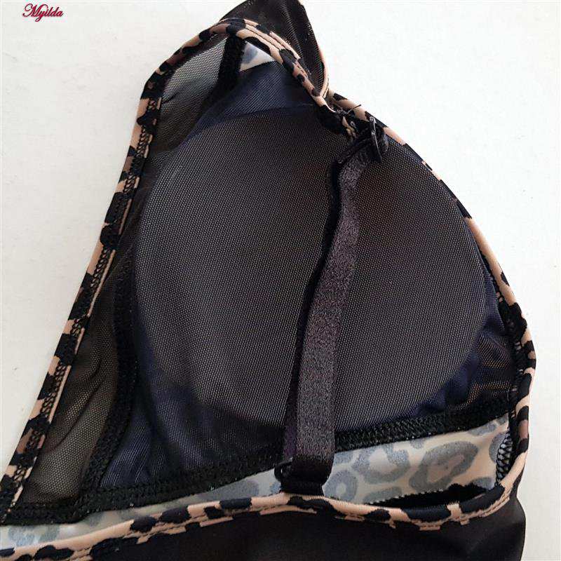 مایو زنانه مدل پلنگی رنگ مشکی رونیا کد 5027-710 ماییلدا