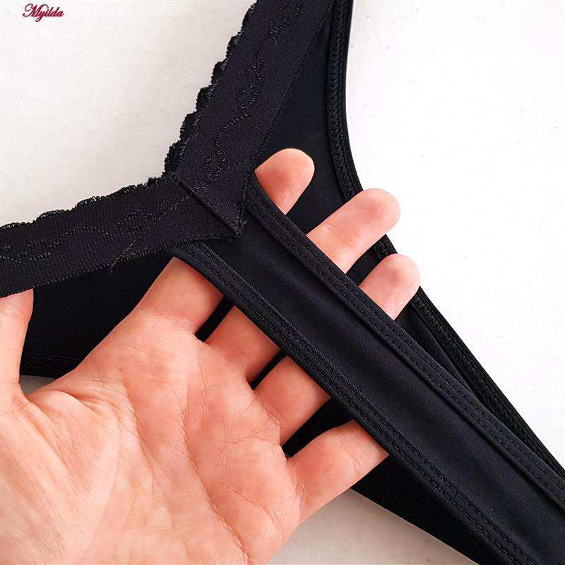 مایو زنانه مدل هارنس حلقه ای رنگ مشکی کد 5237-1 ماییلدا
