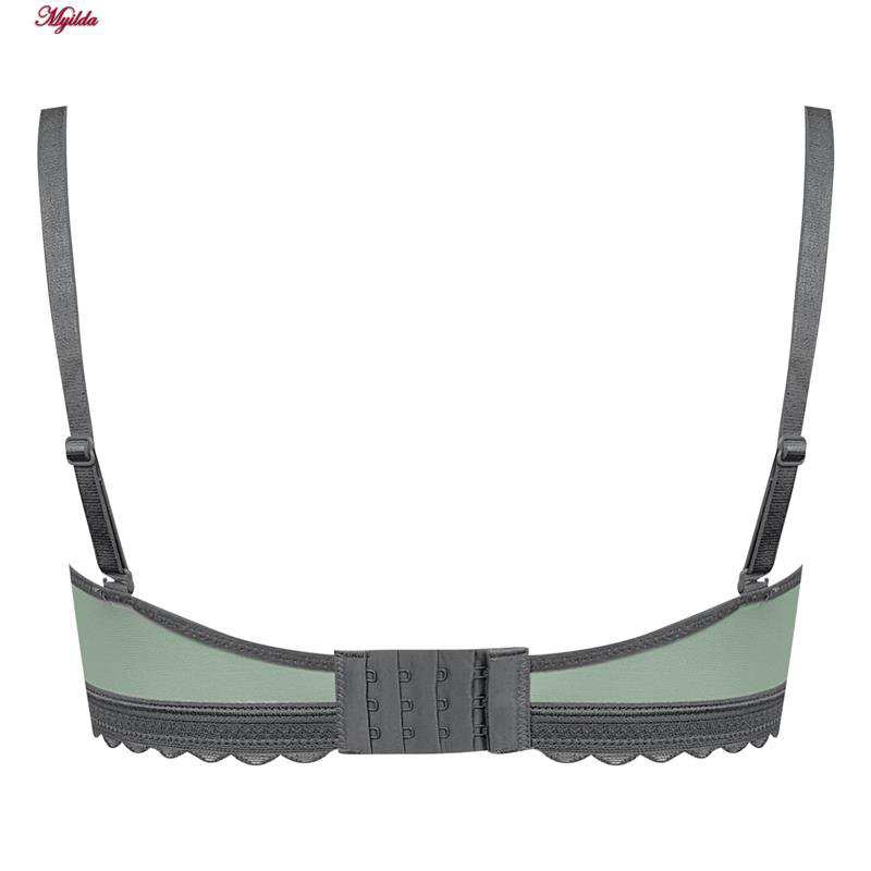 ست شورت و سوتین زنانه مدل پاپیون بدون فنر کاپ اسفنجی رنگ سبز روشن ماییلدا کد 5300-A881