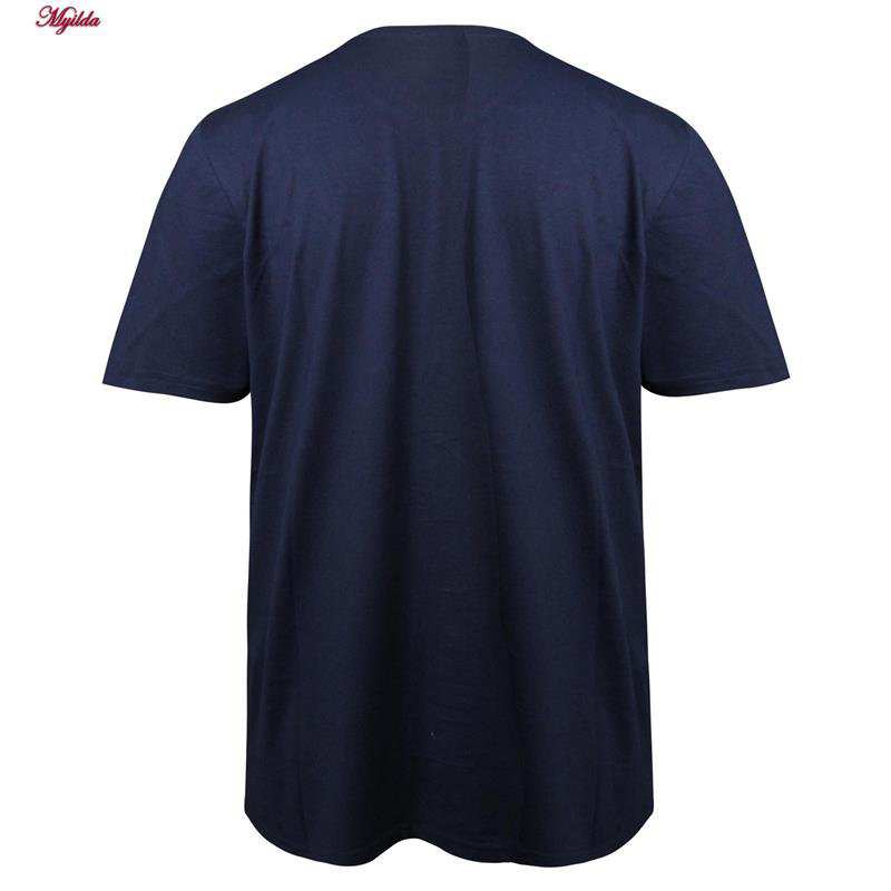 تیشرت آستین کوتاه مردانه مدل پنبه ای رنگ سرمه ای کد 5316-H-NR ماییلدا