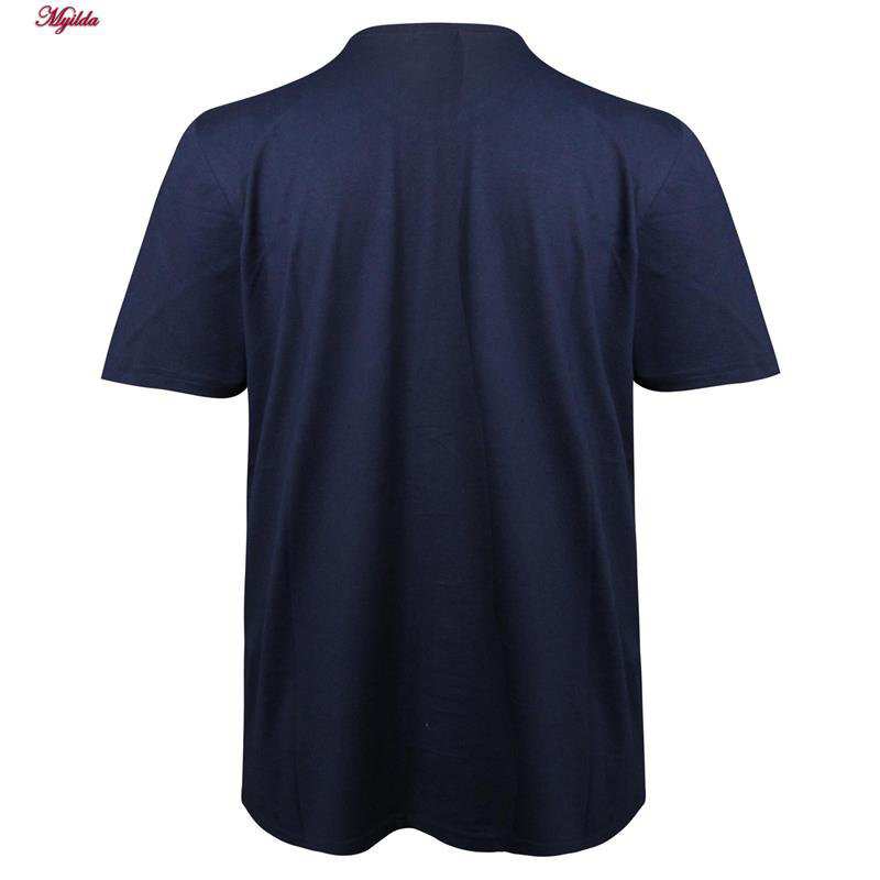 تیشرت آستین کوتاه مردانه مدل پنبه ای رنگ سرمه ای کد 5315-S-NR ماییلدا