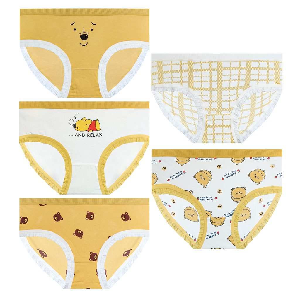 شورت زنانه مدل نخی وارداتی طرح عروسکی کد 202011 بسته 5 عددی ماییلدا