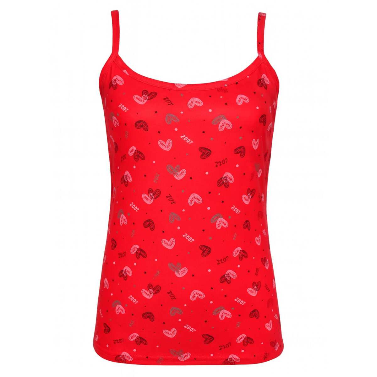 تاپ راحتی زنانه مدل قلبی رنگ قرمز ماییلدا کد 5328-3