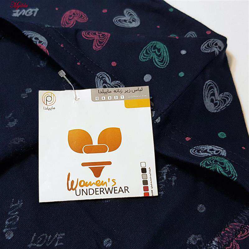 تاپ راحتی زنانه مدل قلبی رنگ سرمه ای ماییلدا کد 5328-3