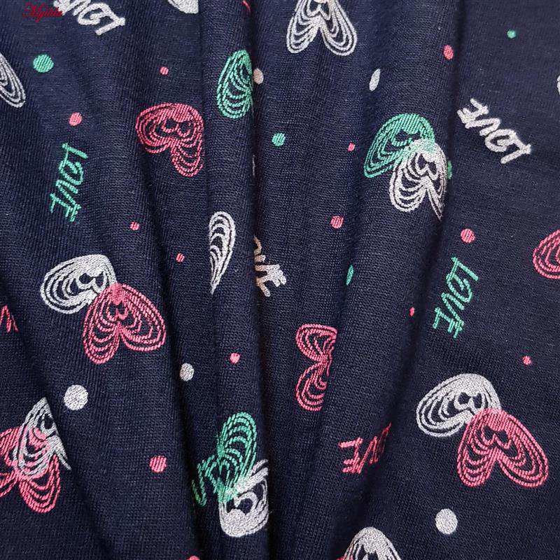 تاپ راحتی زنانه مدل قلبی رنگ سرمه ای ماییلدا کد 5328-3