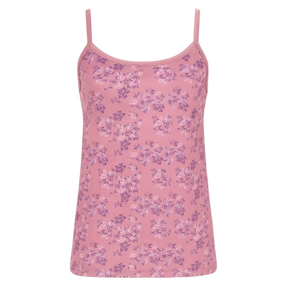 تاپ راحتی زنانه طرح برگ رنگ یاسی ماییلدا کد 5328-2