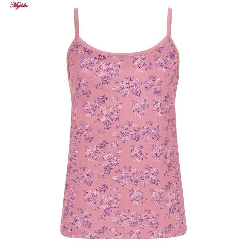 تاپ راحتی زنانه طرح برگ رنگ یاسی ماییلدا کد 5328-2