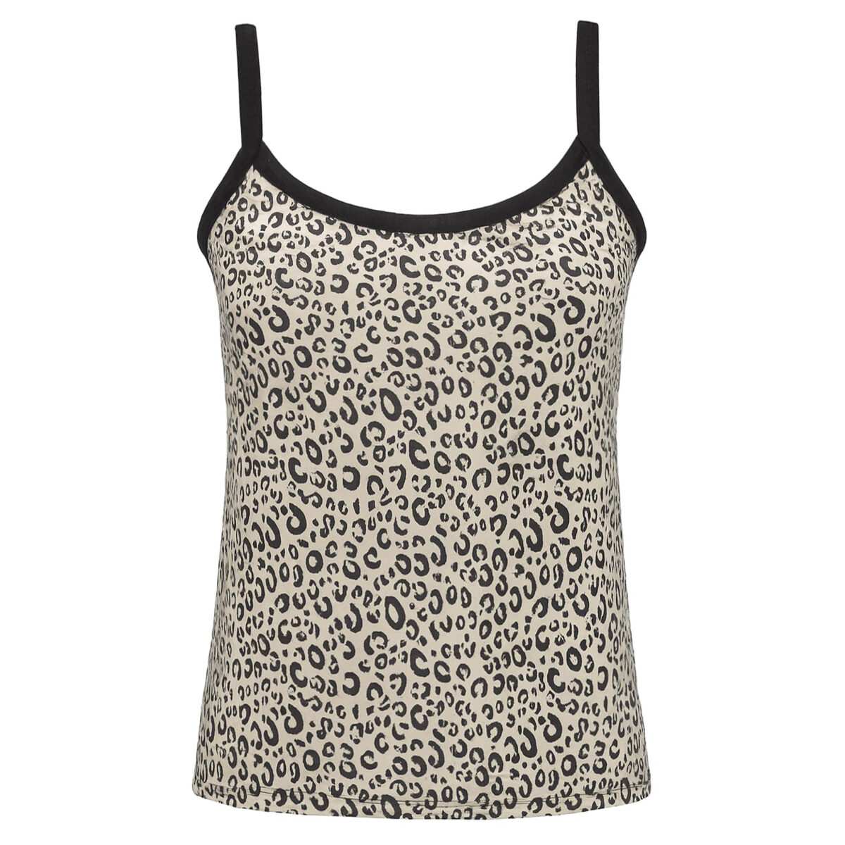 تاپ راحتی زنانه مدل پلنگی رنگ کرم ماییلدا کد 5328-1