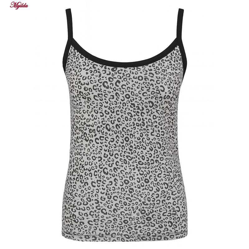 تاپ راحتی زنانه مدل پلنگی رنگ طوسی ماییلدا کد 5328-1