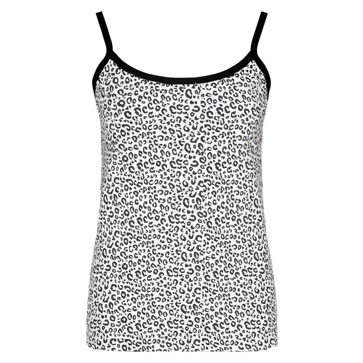 تاپ راحتی زنانه مدل پلنگی رنگ سفید ماییلدا کد 5328-1