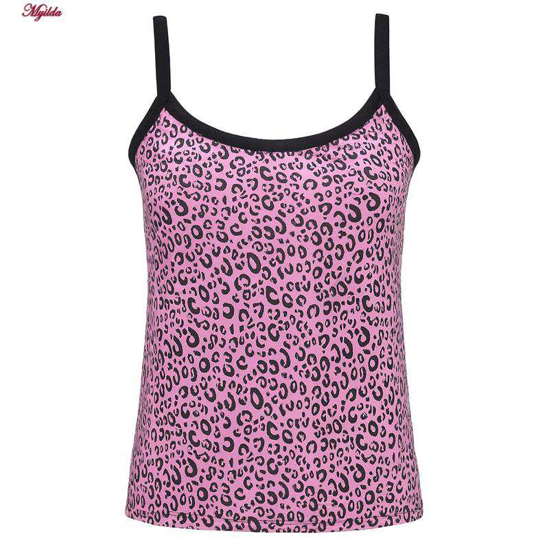 تاپ راحتی زنانه مدل پلنگی رنگ بنفش ماییلدا کد 5328-1