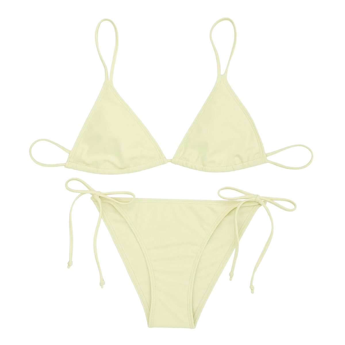 مایو دوتکه زنانه رنگ لیمویی مدل h-1210 ماییلدا