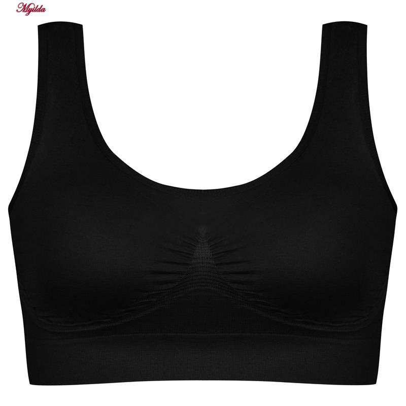 نیم تنه ورزشی زنانه رنگ کرم و مشکی ماییلدا مدل 5201-2 بسته 2 عددی