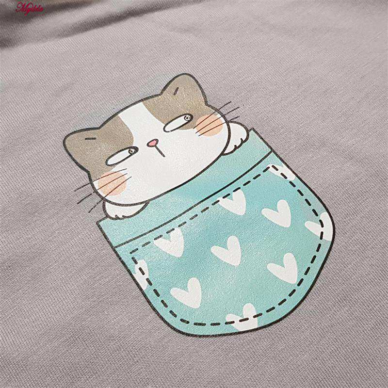 شلوارک راحتی زنانه مدل گربه رنگ طوسی ماییلدا کد 5325