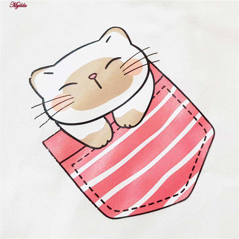 شلوارک راحتی زنانه مدل گربه رنگ سفید ماییلدا کد 5325