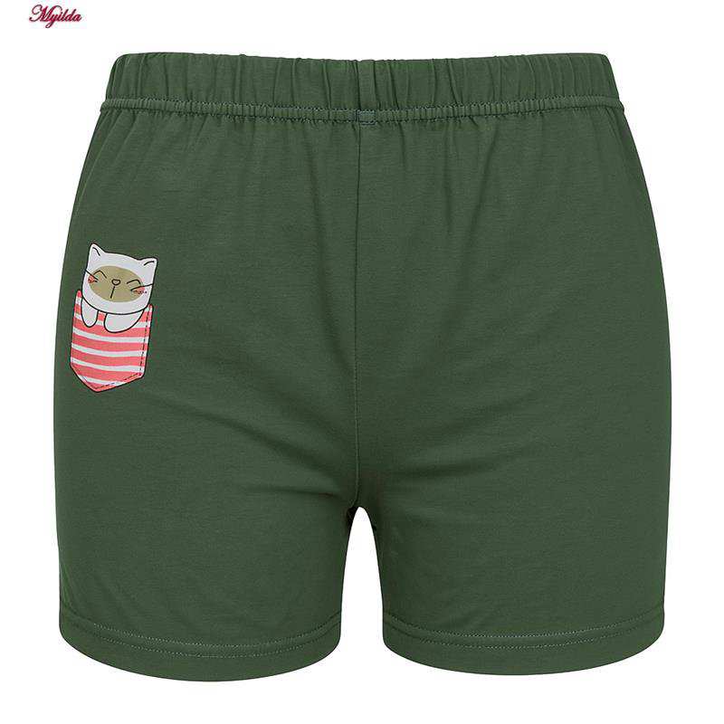 شلوارکراحتی زنانه مدل گربه رنگ سبز ماییلدا کد 5325