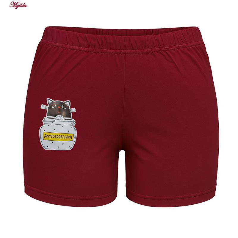 شلوارکراحتی زنانه مدل گربه رنگ زرشکی ماییلدا کد 5325