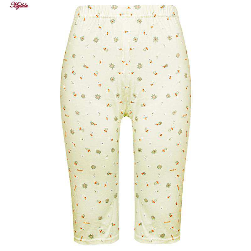 شلوارک راحتی زنانه گل گلی رنگ لیمویی ماییلدا کد 5329-8