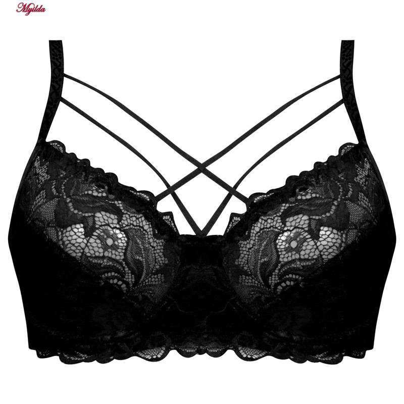 سوتین فنردار رنگ مشکی مدل هارنس ضربدری ماییلدا کد 5334