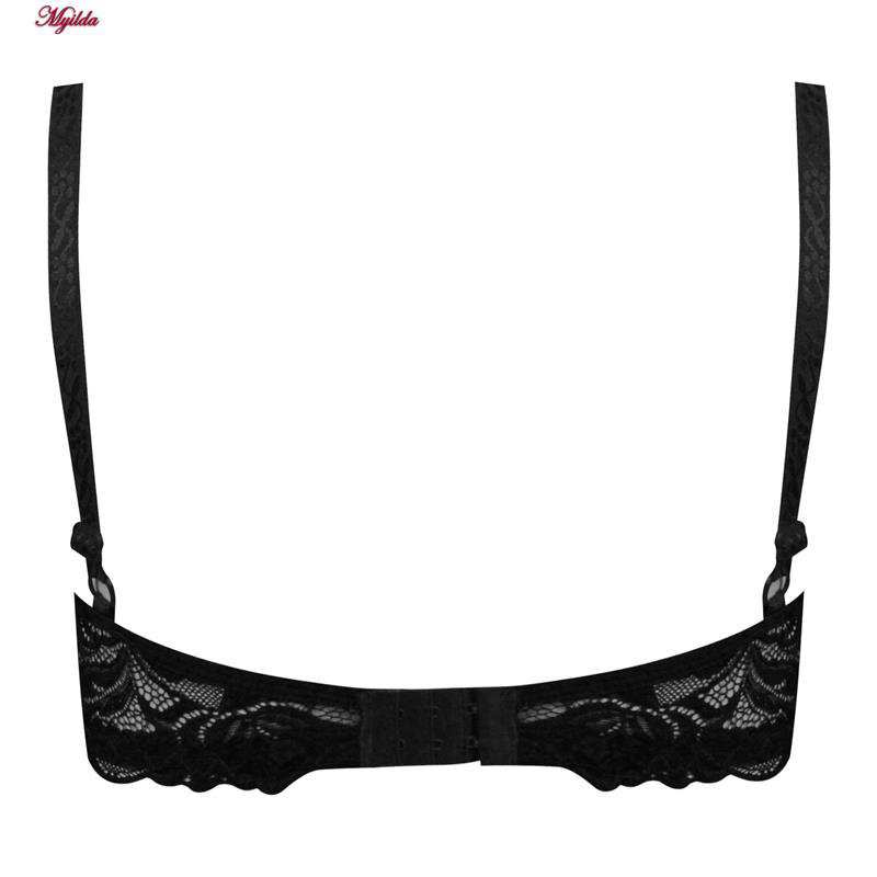 سوتین فنردار رنگ مشکی مدل هارنس ضربدری ماییلدا کد 5334