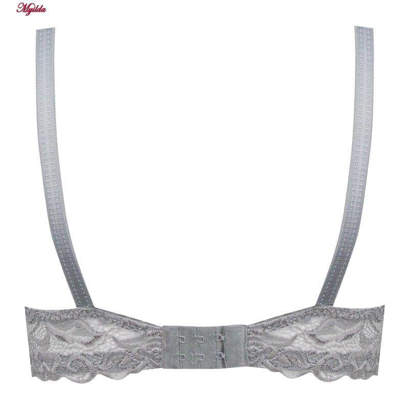 سوتین فنردار دانتل رنگ طوسی ماییلدا کد 5076