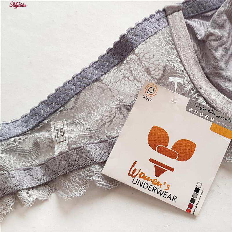 سوتین فنردار دانتل رنگ طوسی ماییلدا کد 5076