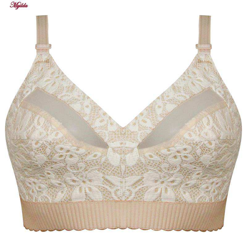 سوتین بدون فنر مدل کش پهن رنگ کرم ماییلدا کد 5058