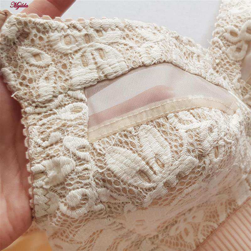 سوتین بدون فنر مدل کش پهن رنگ کرم ماییلدا کد 5058