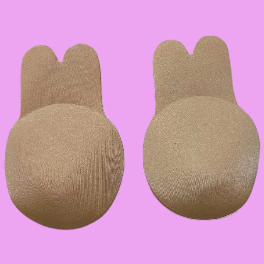 سوتین زنانه مدل چسبی خرگوشی رنگ کرم ماییلدا