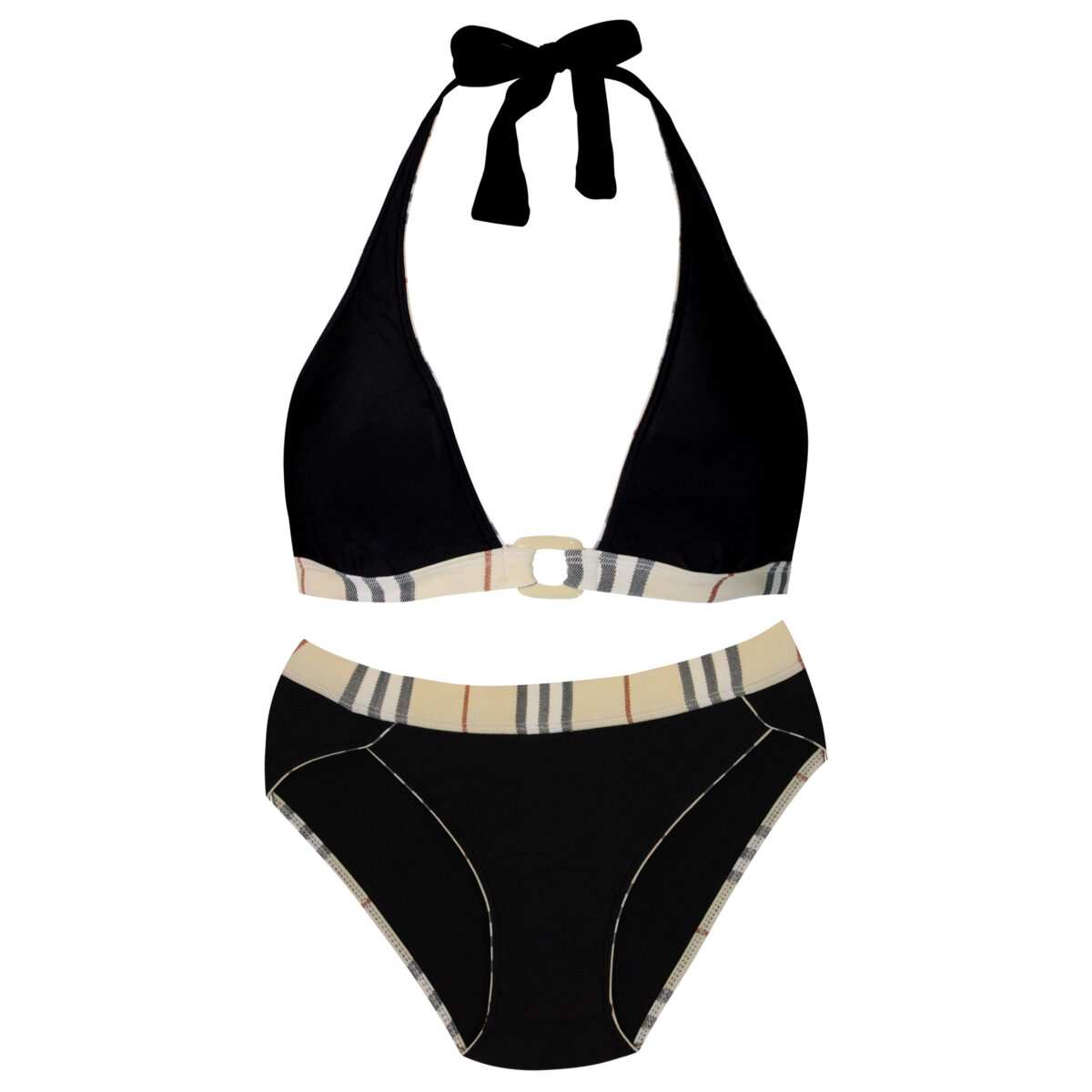 مایو زنانهمدل بدون فنر رنگ مشکی ماییلدا کد 3903-4