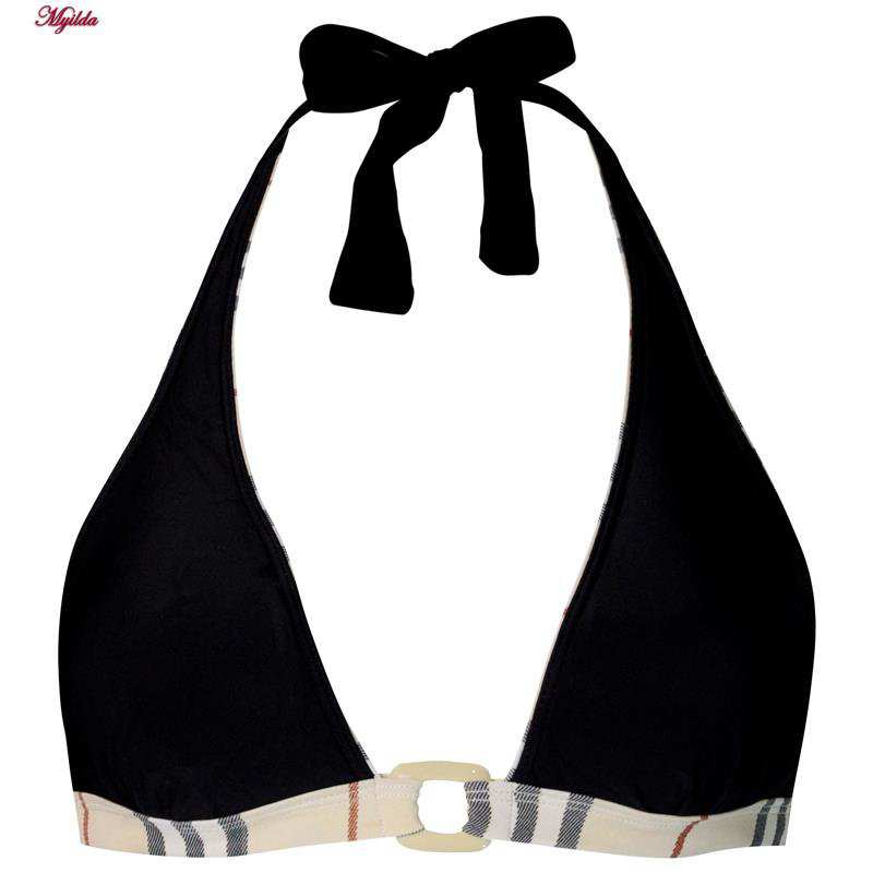 مایو زنانهمدل بدون فنر رنگ مشکی ماییلدا کد 3903-4