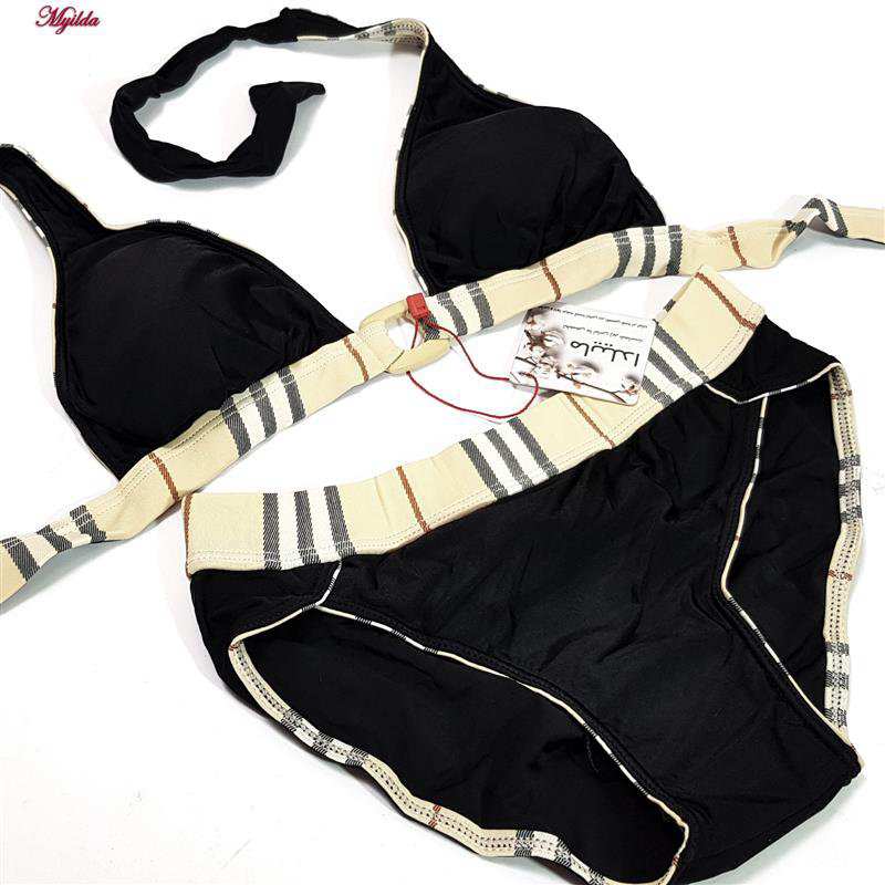 مایو زنانهمدل بدون فنر رنگ مشکی ماییلدا کد 3903-4