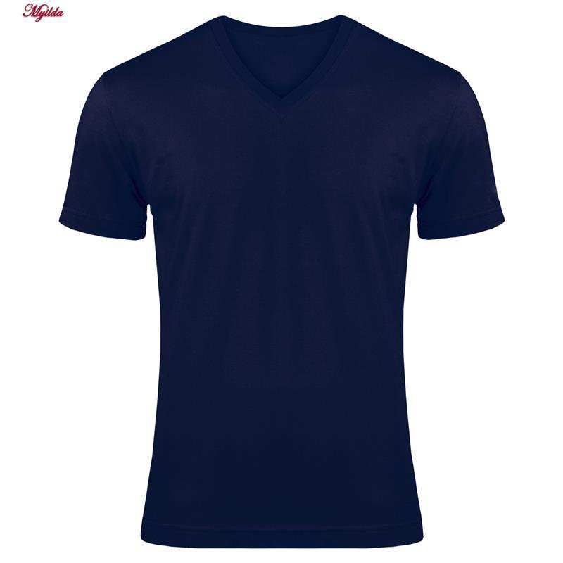 تی شرت مردانه رنگ سرمه ای کد mm55 ماییلدا