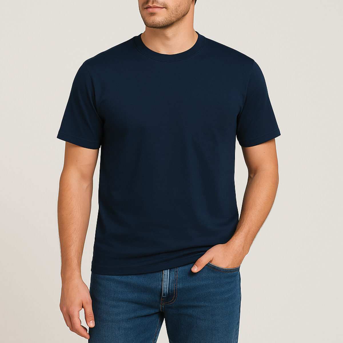 تیشرت سرمه ای ساده مردانه ماییلدا