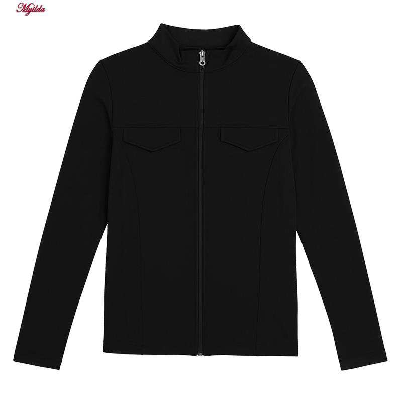 تی شرت آستین بلند ورزشی زنانه رنگ مشکی ماییلدا مدل 5345-713