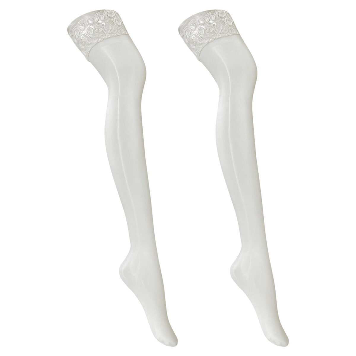 جوراب ساق بلند زنانه رنگ سفید مدل 5347 ماییلدا