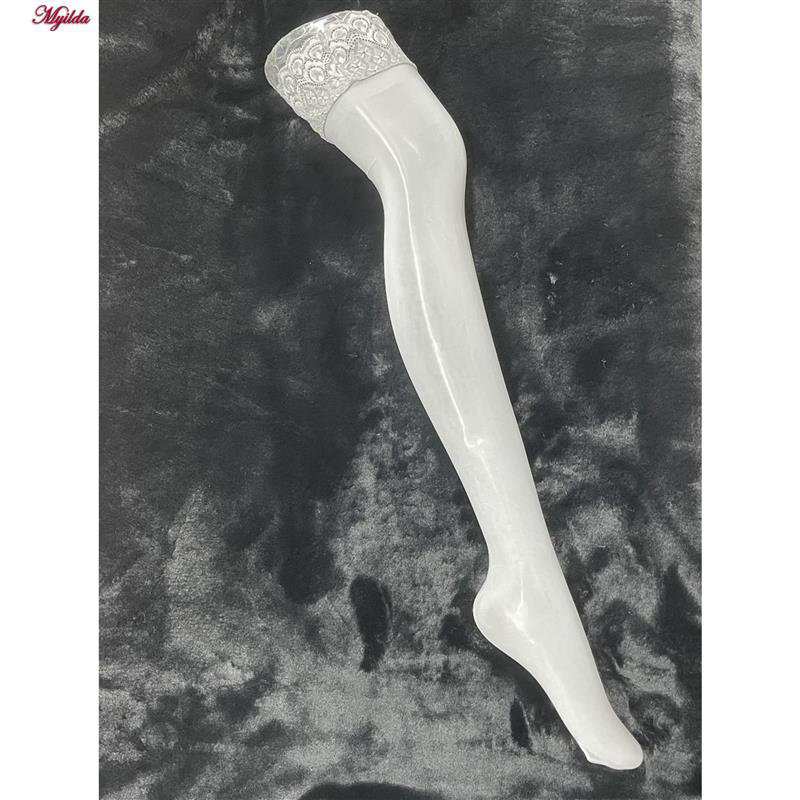 جوراب ساق بلند زنانه رنگ سفید مدل 5347 ماییلدا