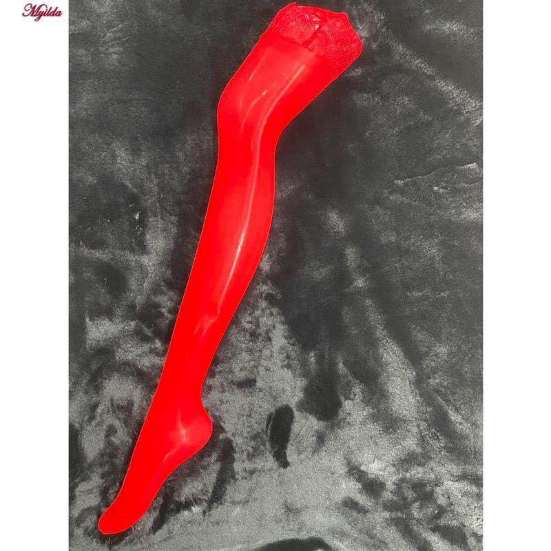 جوراب ساق بلند زنانه رنگ قرمز مدل 5347 ماییلدا