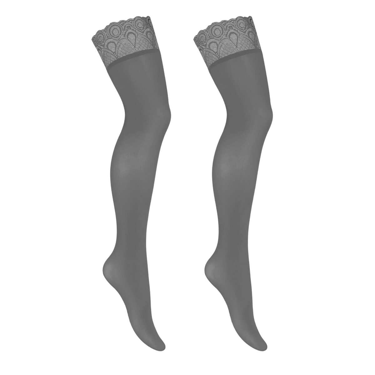 جوراب ساق بلند زنانه رنگ طوسی مدل 5347 ماییلدا