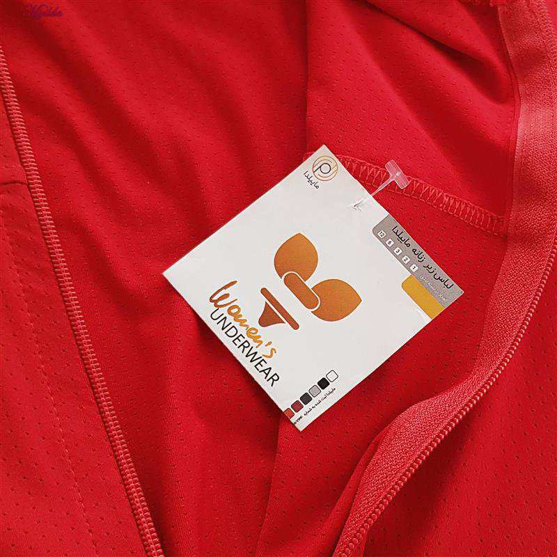 تی شرت آستین کوتاه ورزشی زنانه رنگ قرمز ماییلدا مدل 5338-556