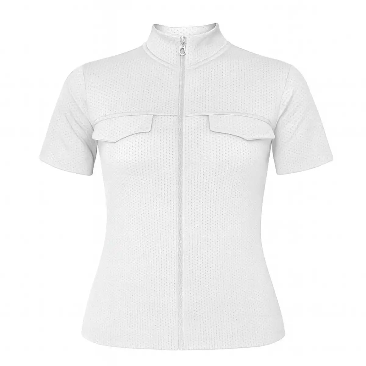 تی شرت آستین کوتاه ورزشی زنانه رنگ سفید ماییلدا مدل 5338-556