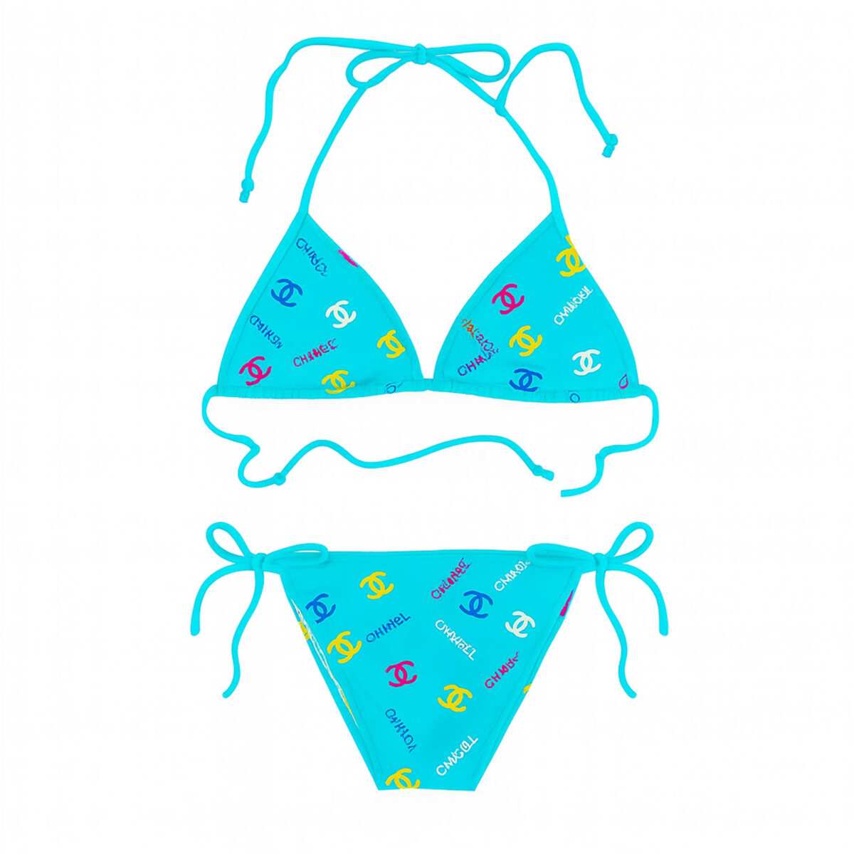 مایو دو تکه زنانه رنگ آبی مدل 1272 ماییلدا